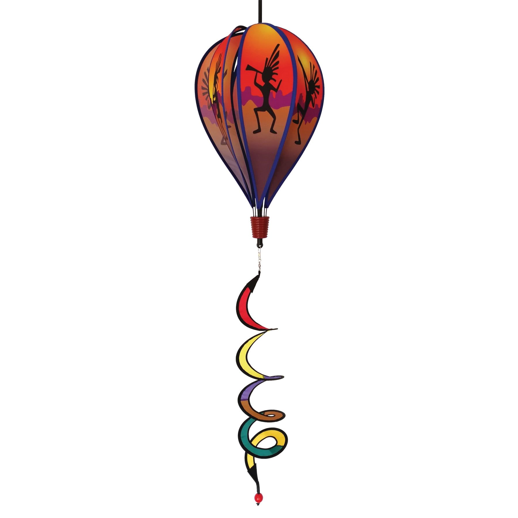 Kokopelli Kinetic Hot Air Balloon Garden Wind Spinner