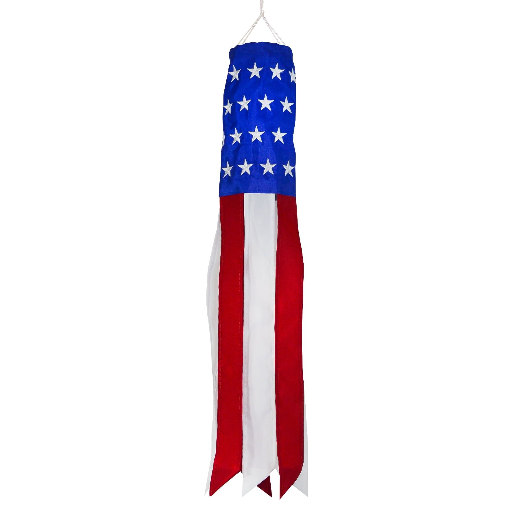 18-Inch Patriotic Stars and Stripes Hanging Windsock