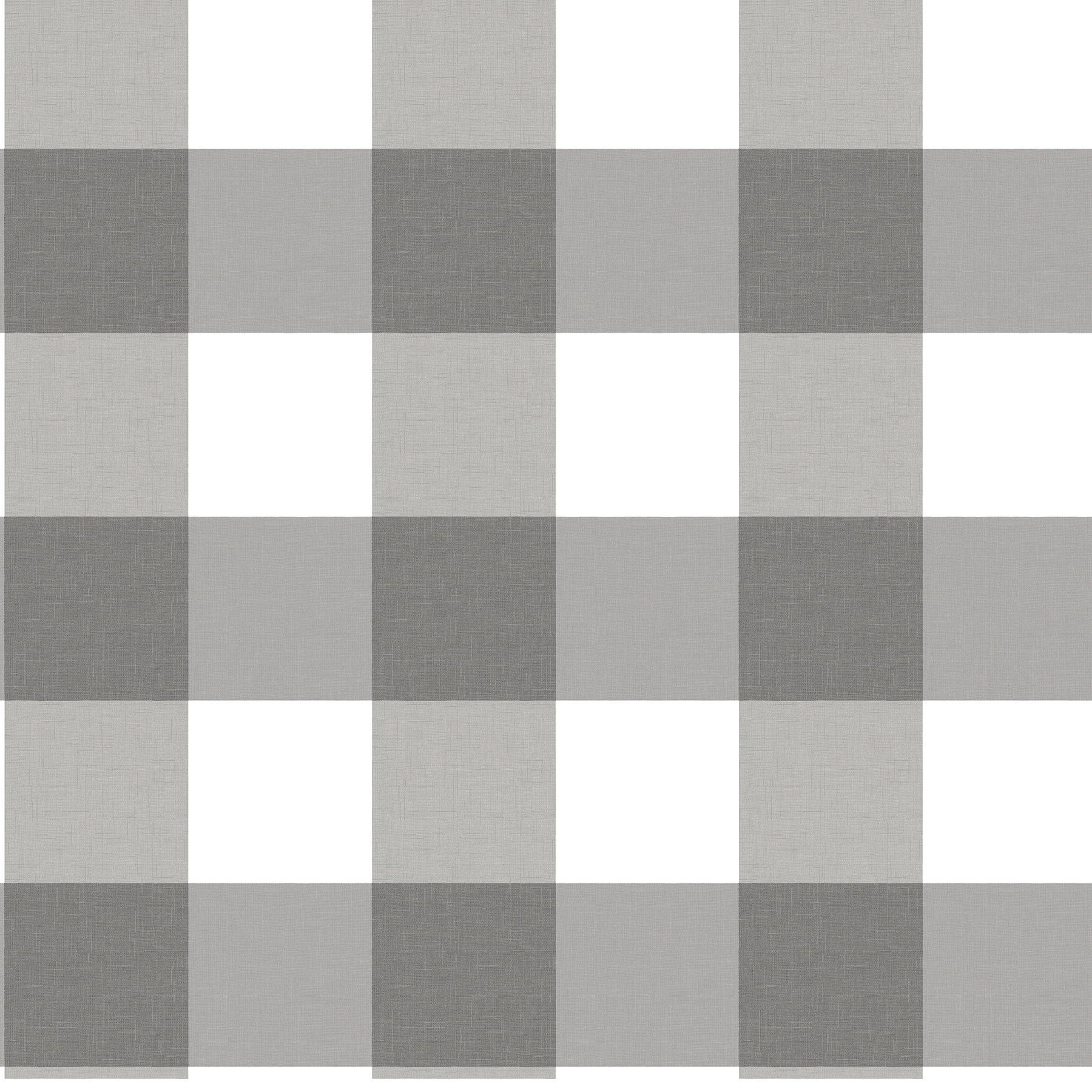 Gray and White Plaid Self-Adhesive Wallpaper Roll