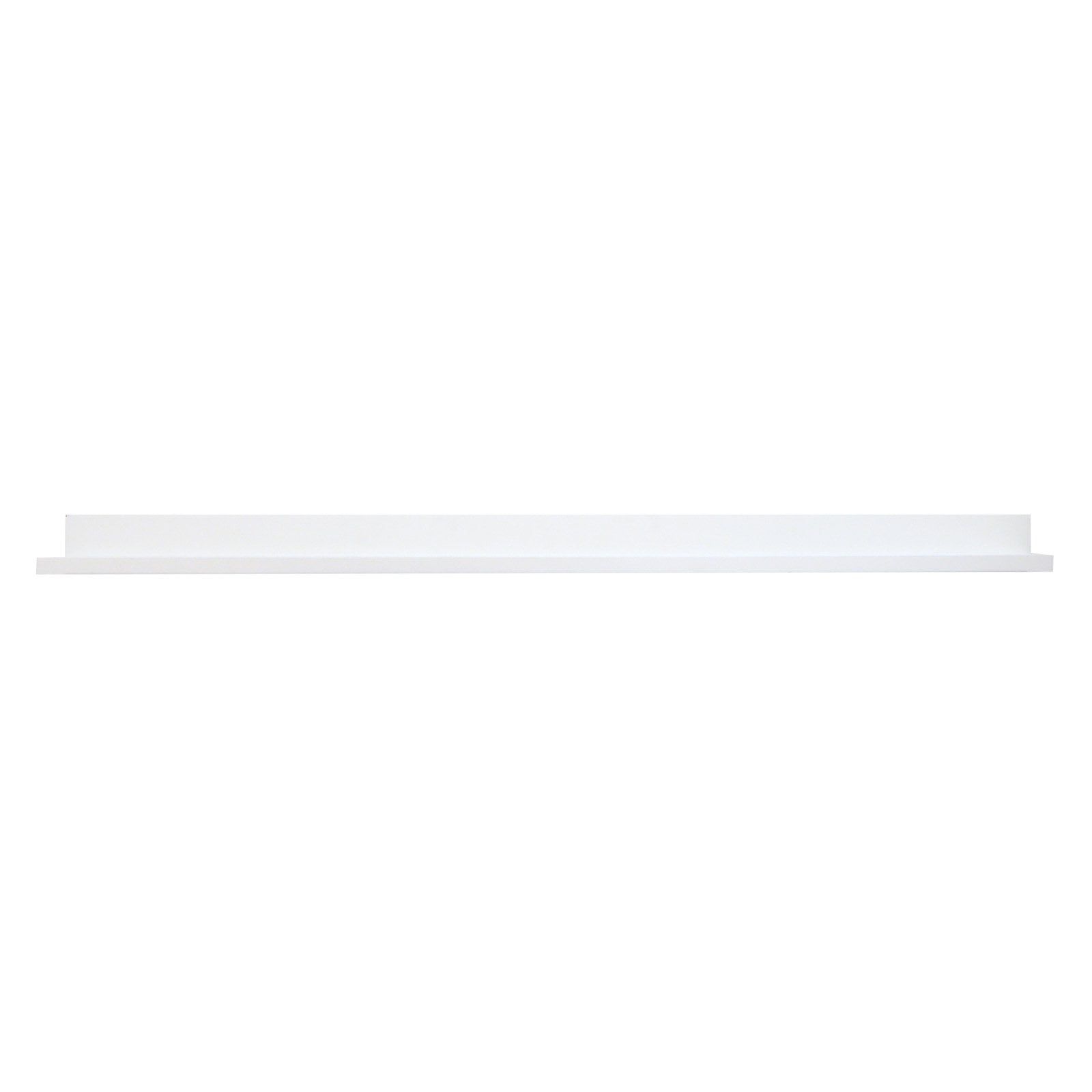 60-Inch White MDF Floating Wall Shelf for Living Room or Bedroom