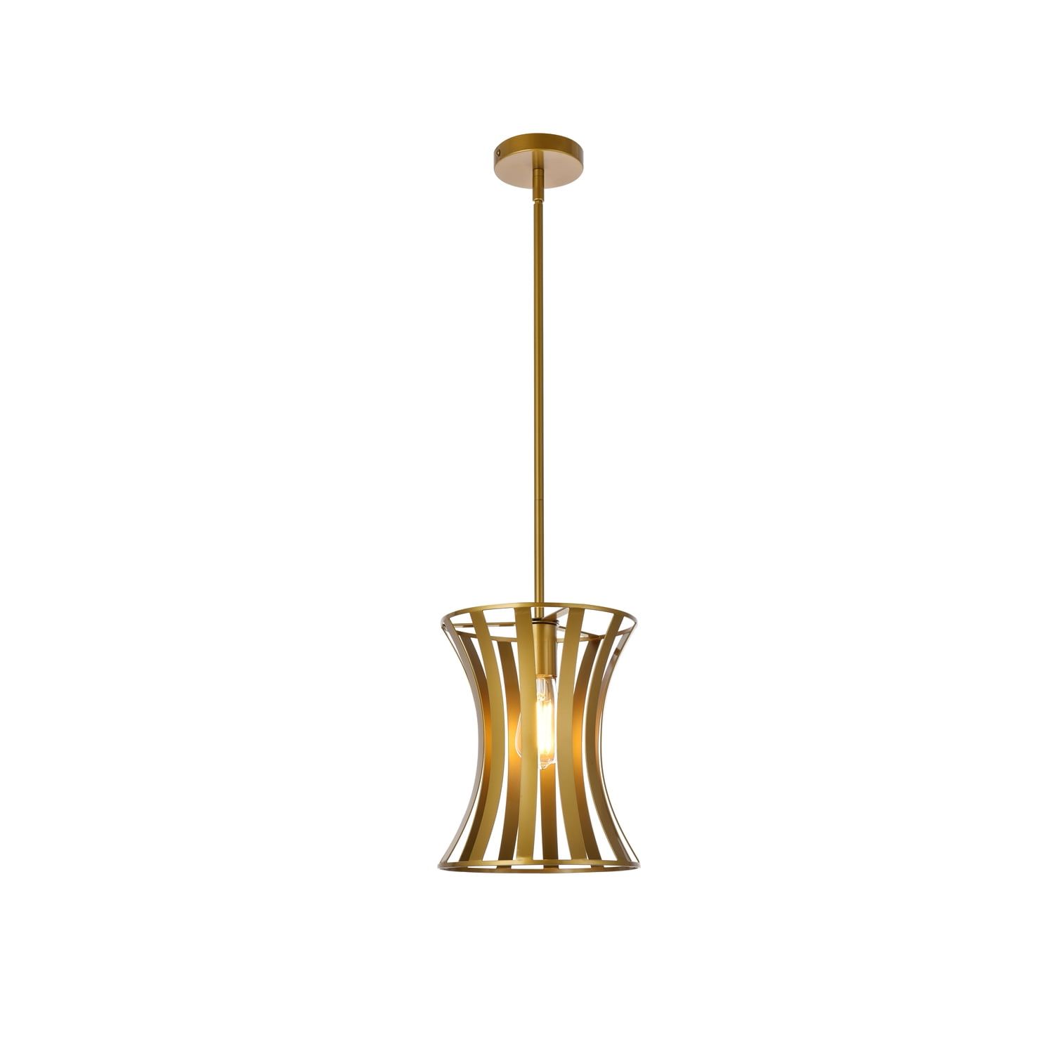 Elegant Brass Lily Indoor/Outdoor 1-Light Pendant