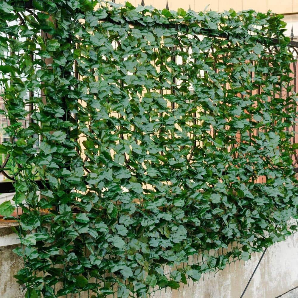 Green 39 x 95 Inch Artificial Ivy Privacy Fence