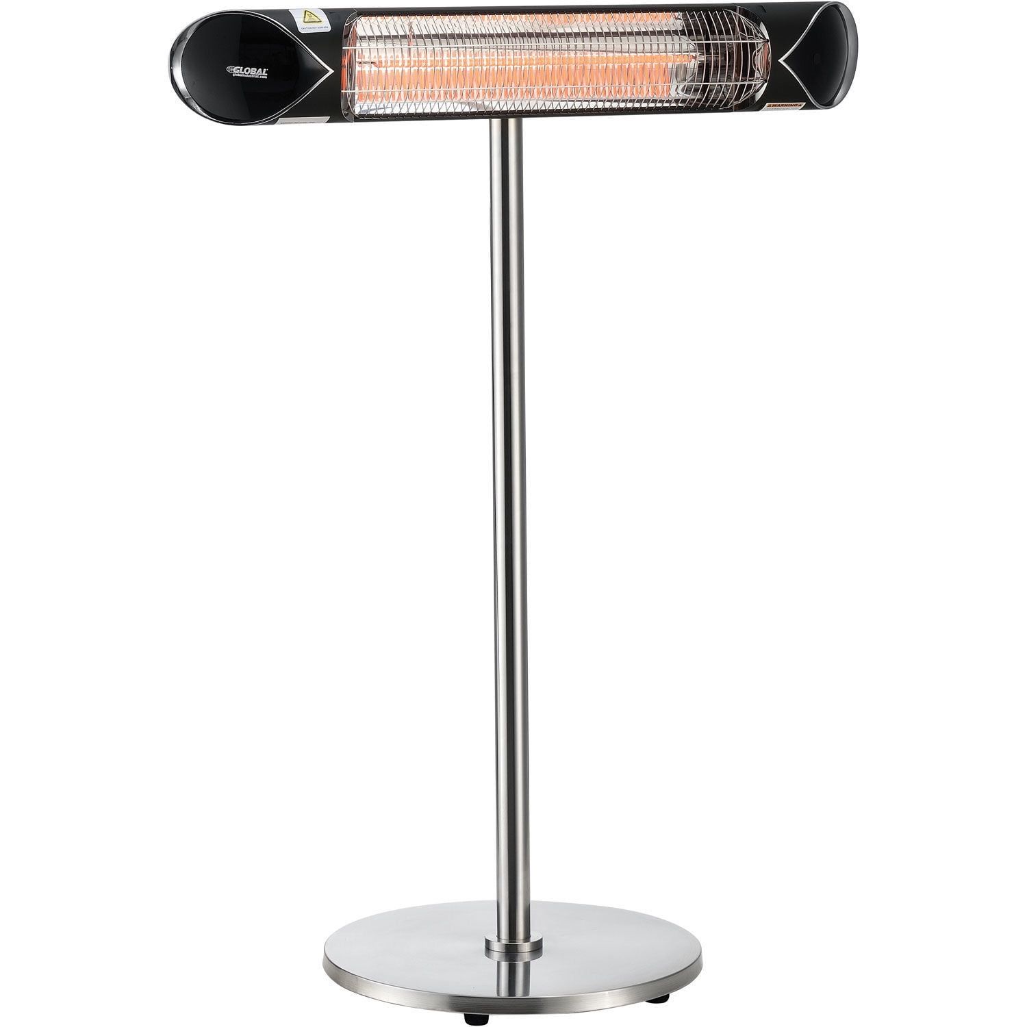 Stainless Steel Infrared Patio Heater with Remote Control, 1500W, 35-3/8"