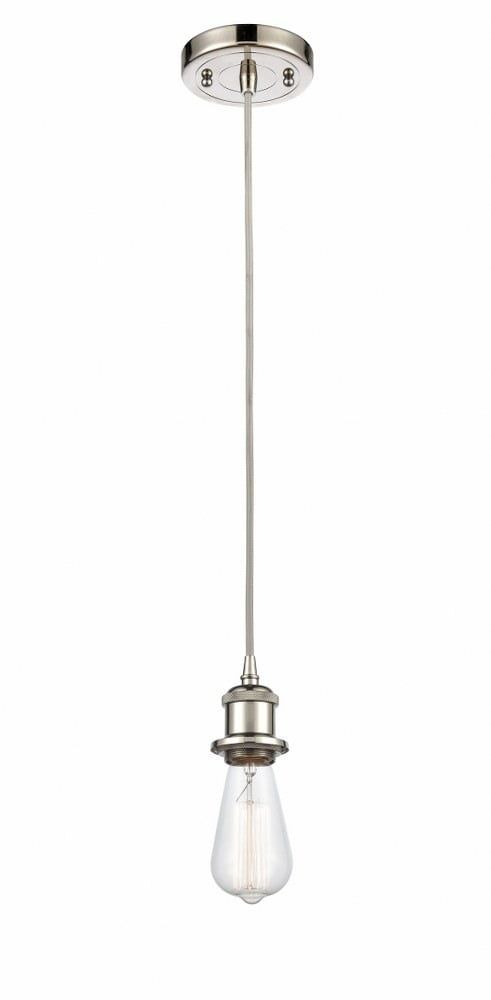 Polished Nickel 4.5" Glass Mini Pendant Light