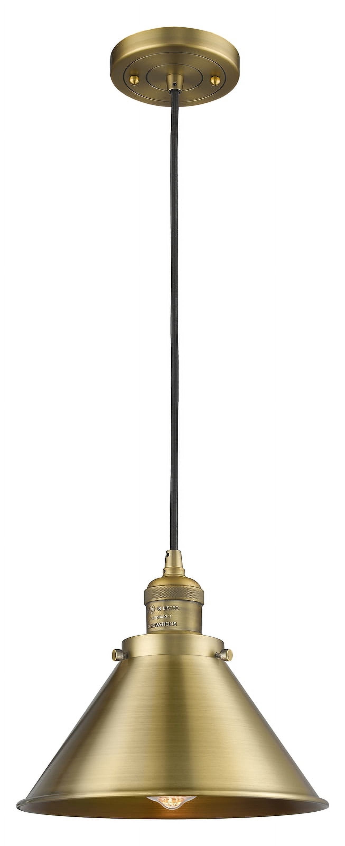 Satin Nickel Mini Pendant with Solid Brass Swivel, 8"x10"