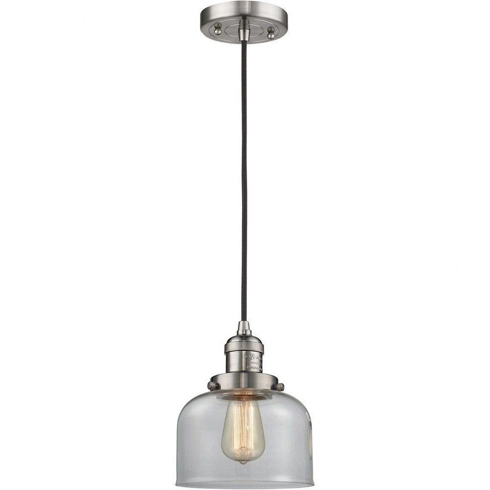 Polished Nickel Glass Mini Bowl Pendant Light