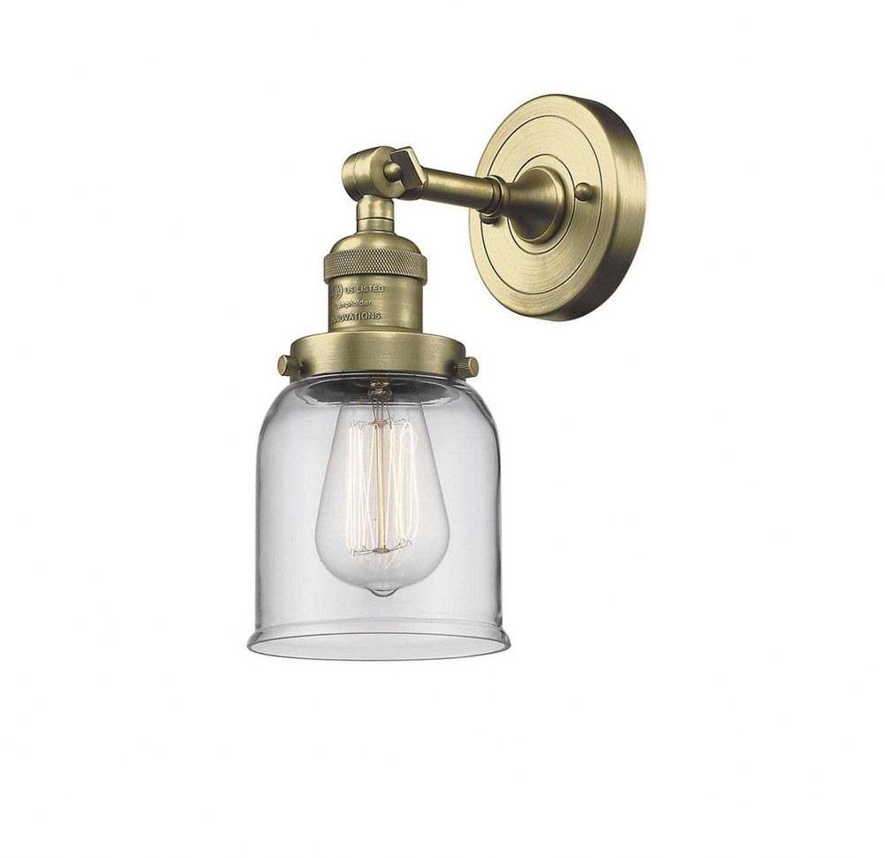 Antique Brass Dimmable Small Bell Sconce