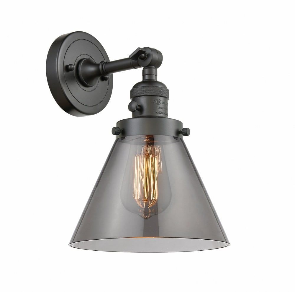 Bronze Dimmable Wall Sconce with Metal Shade