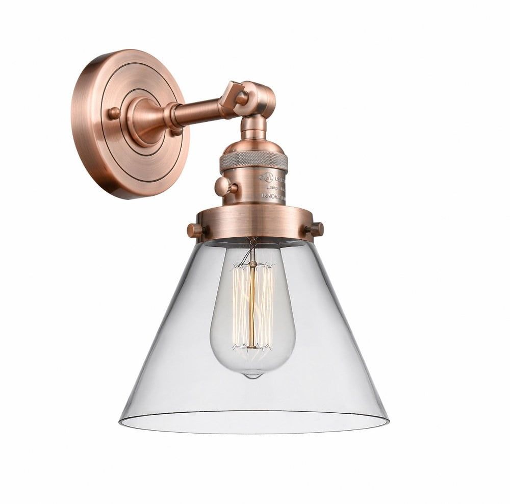 Dimmable 10" Copper Sconce with Adjustable Swivel