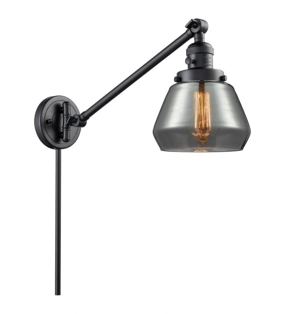 Black Brass 35" Dimmable Swing Arm Wall Sconce