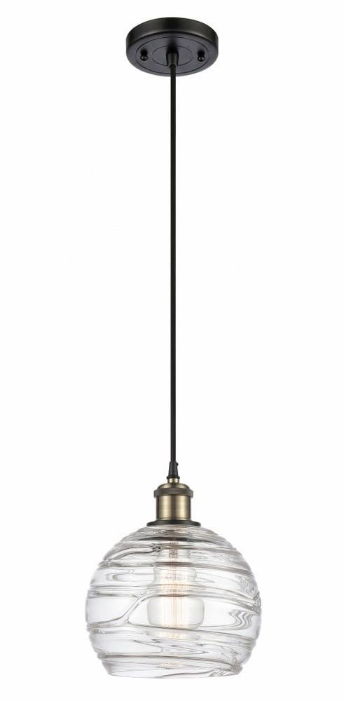 Black Antique Brass Mini Globe Pendant Light