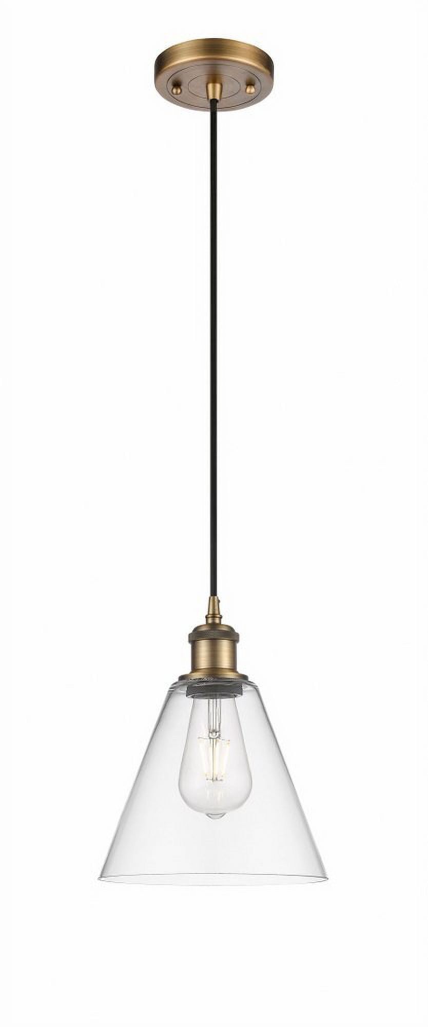 Mini Ballston 11.75" Polished Nickel Indoor/Outdoor Pendant Light