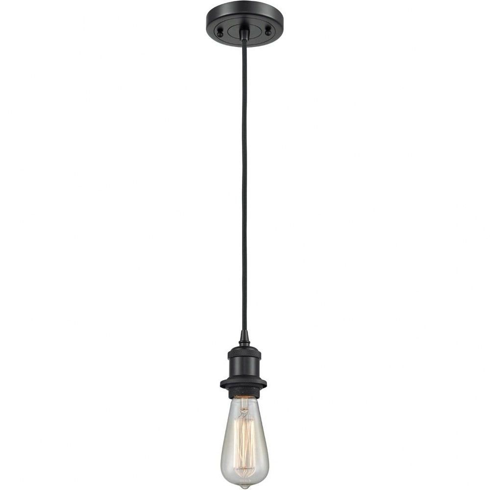 Ballston Bare Bulb Mini Pendant Light in Matte Black