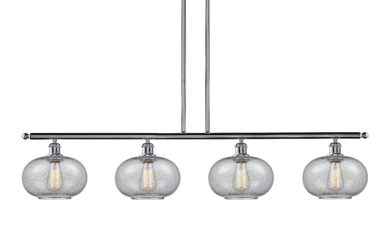 Gorham 48" Chrome and Charcoal 4-Light Linear Chandelier