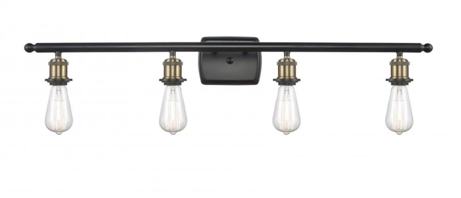 Ballston Dimmable 4-Light 36" Bath Vanity Light in Black Antique Brass