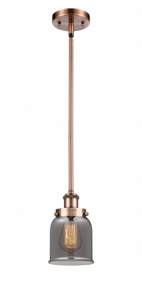 Antique Copper Mini Pendant with Polished Nickel Accents