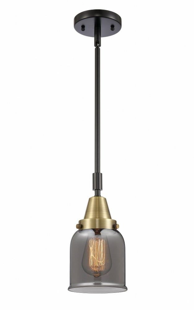 Black Antique Brass Glass Mini Pendant Light, 11.13"