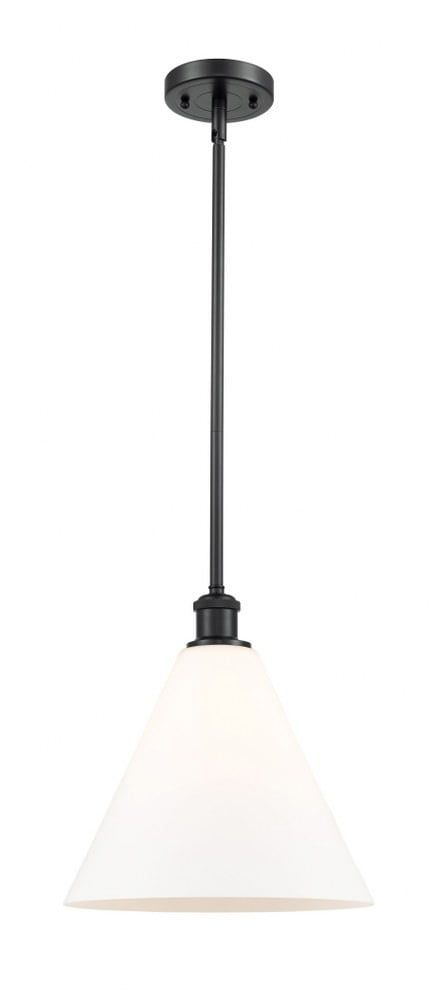 Matte Black Glass Mini Pendant Light for Indoor/Outdoor Use