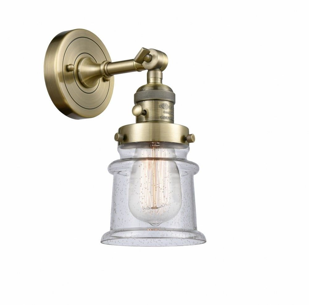 Antique Brass Dimmable Vanity Light with Adjustable Swivel