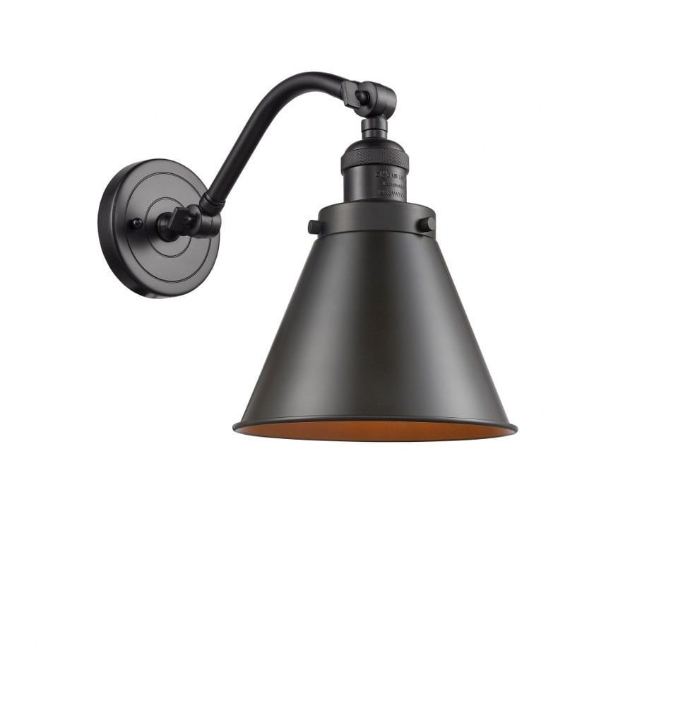 Oil Rubbed Bronze Dimmable Steel Sconce