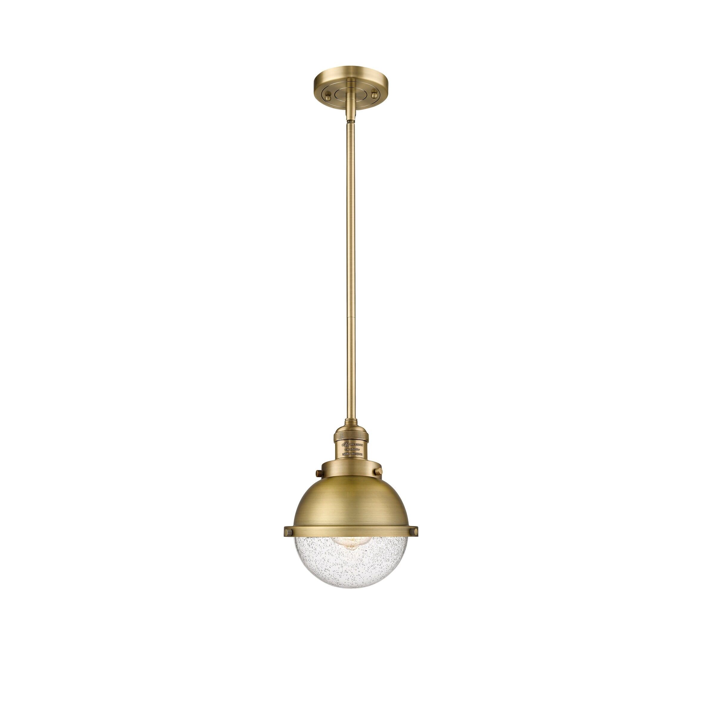 Brushed Brass Mini Globe Pendant with Glass Shade