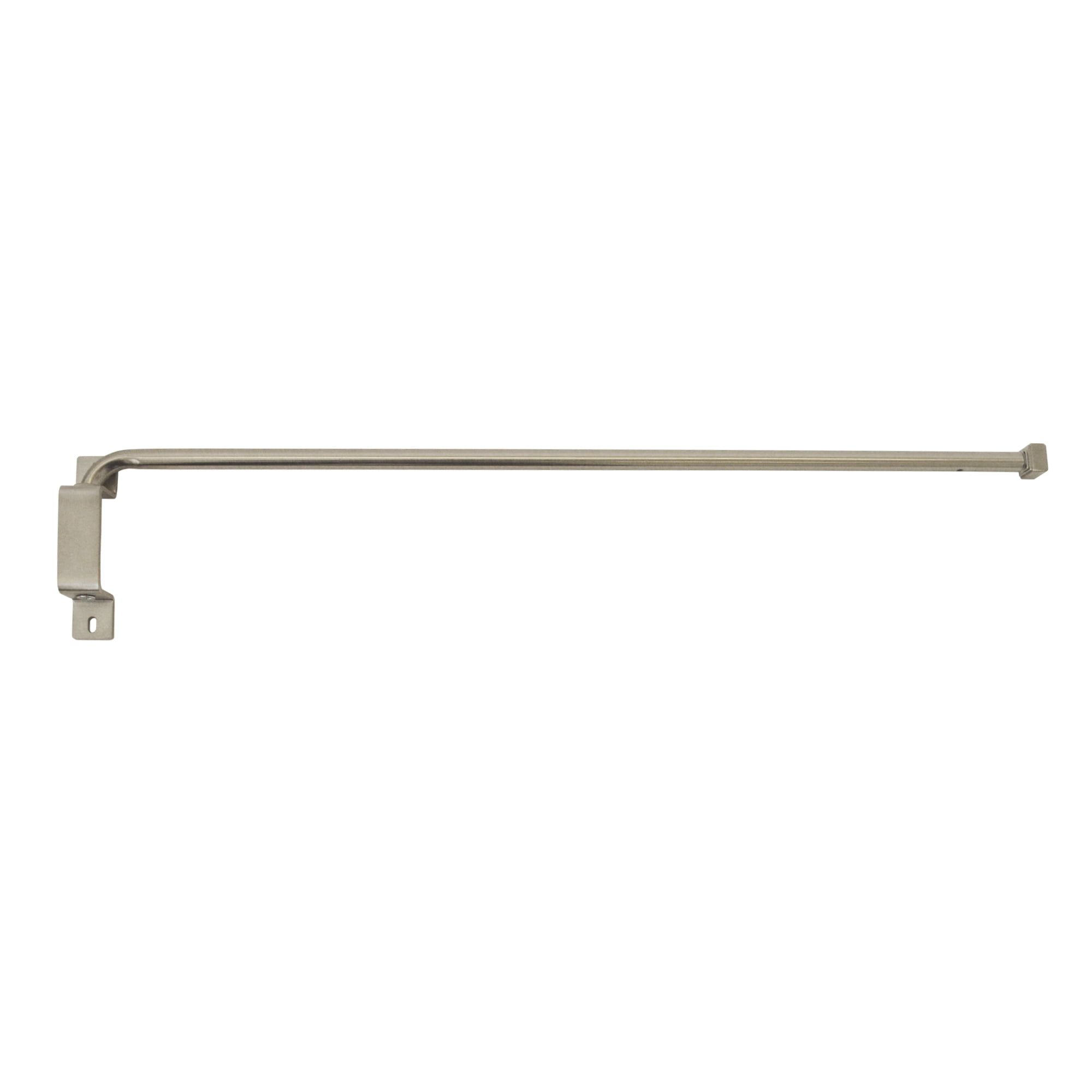 Nickel Adjustable Swing Arm Curtain Rod, 20-36"