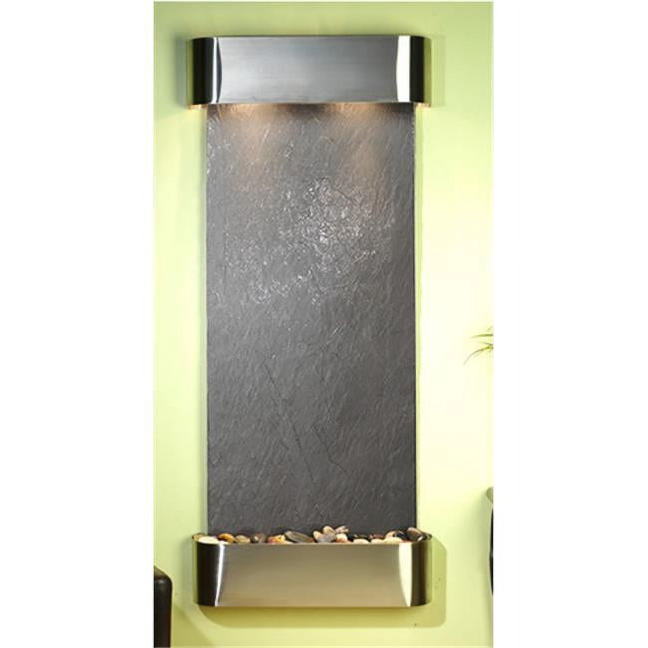 Black Featherstone Wall Fountain with Blackened Copper Frame