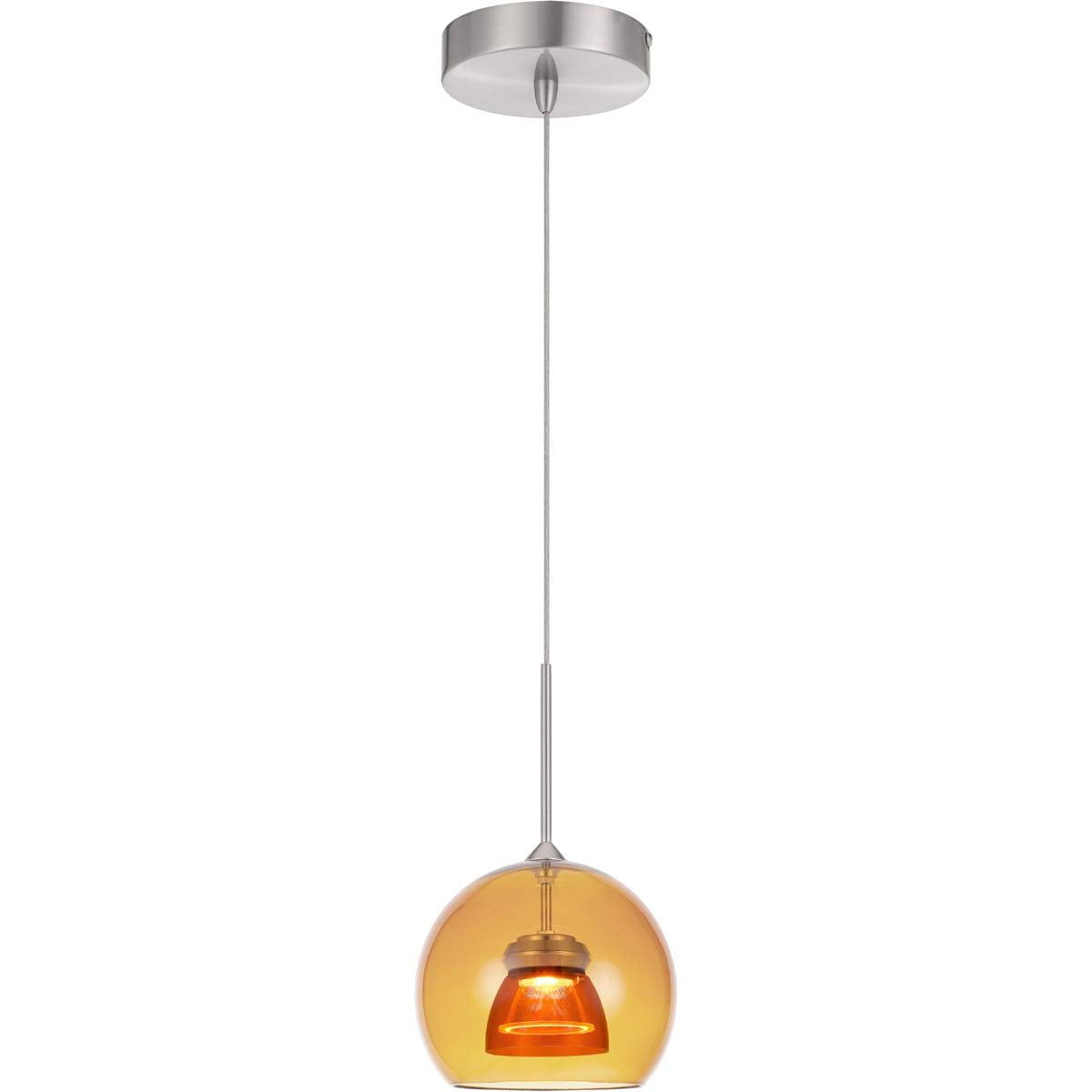 Contemporary Multicolor Glass Mini Pendant Light with LED