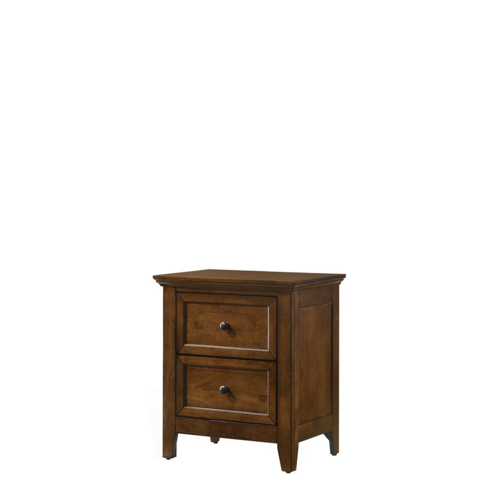 Tuscan Brown Solid Wood 2-Drawer Nightstand