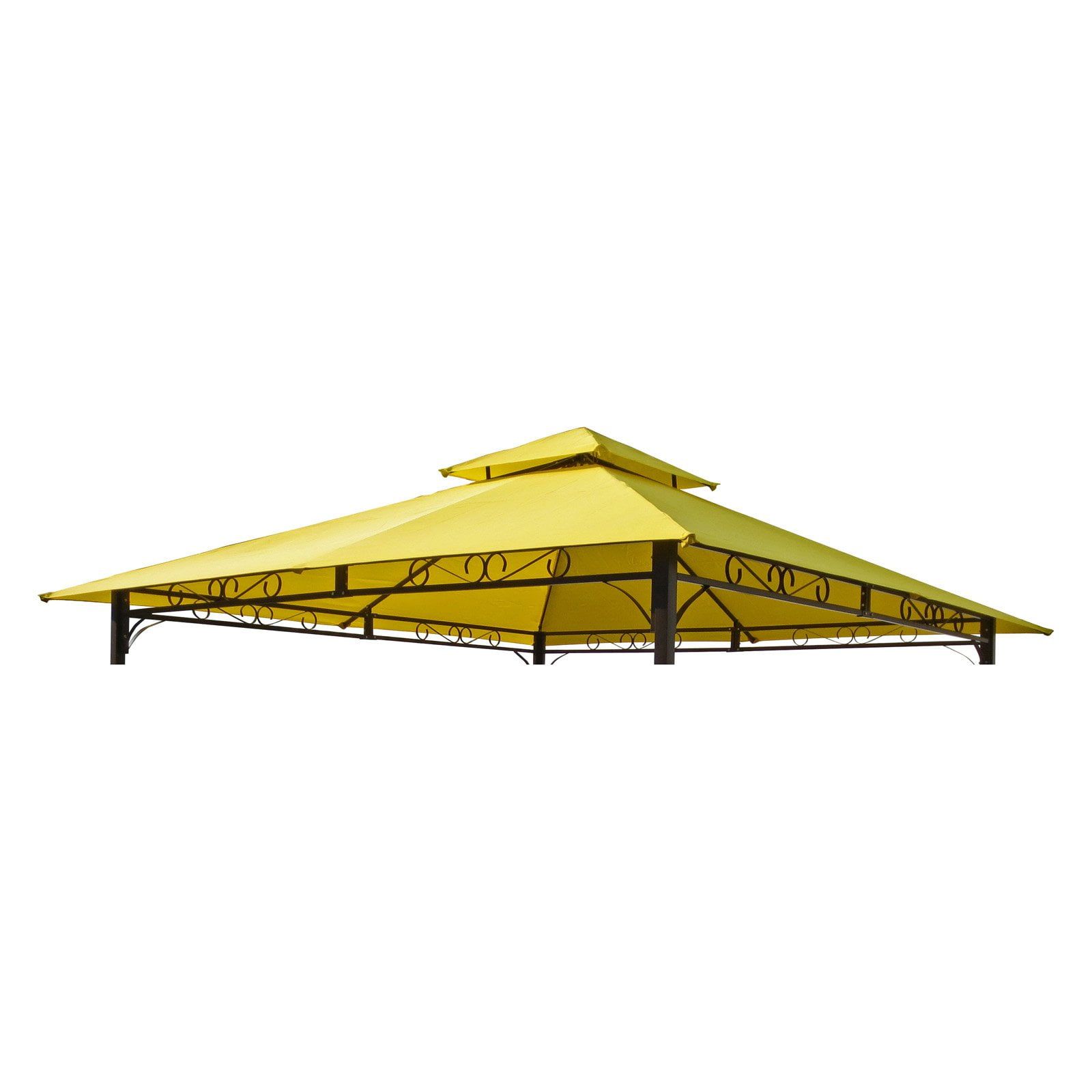 Yellow Outdoor Polyester 10 ft. Vented Gazebo Canopy Replacement Top