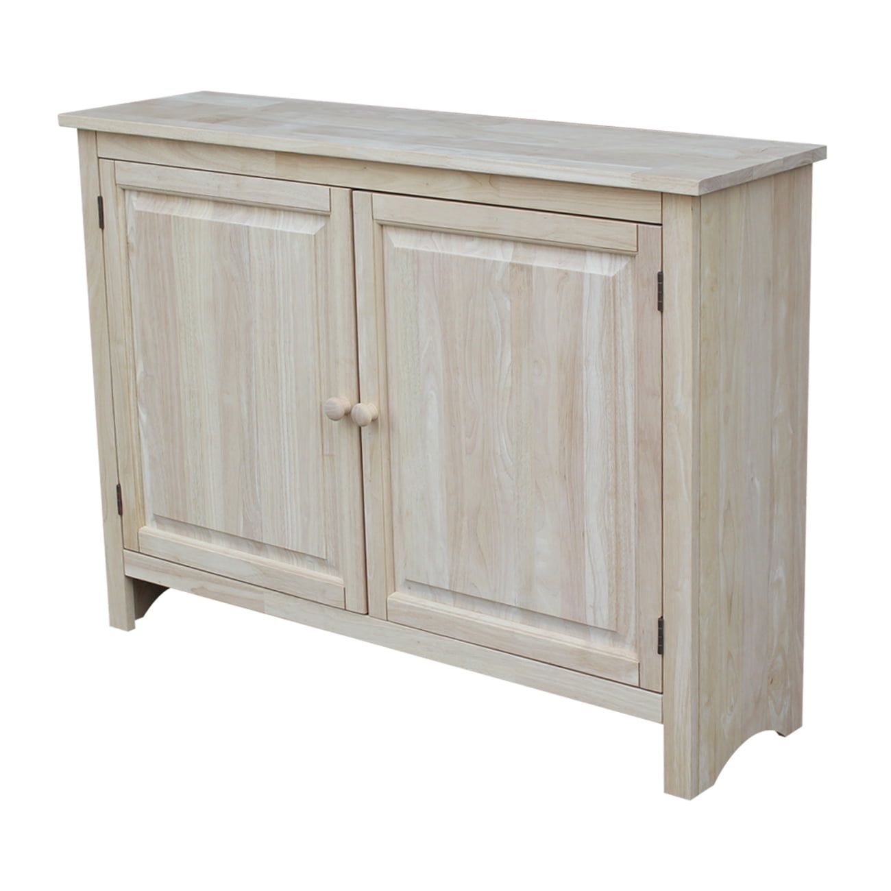 Light Brown Coastal Adjustable Shelving Buffet Sideboard