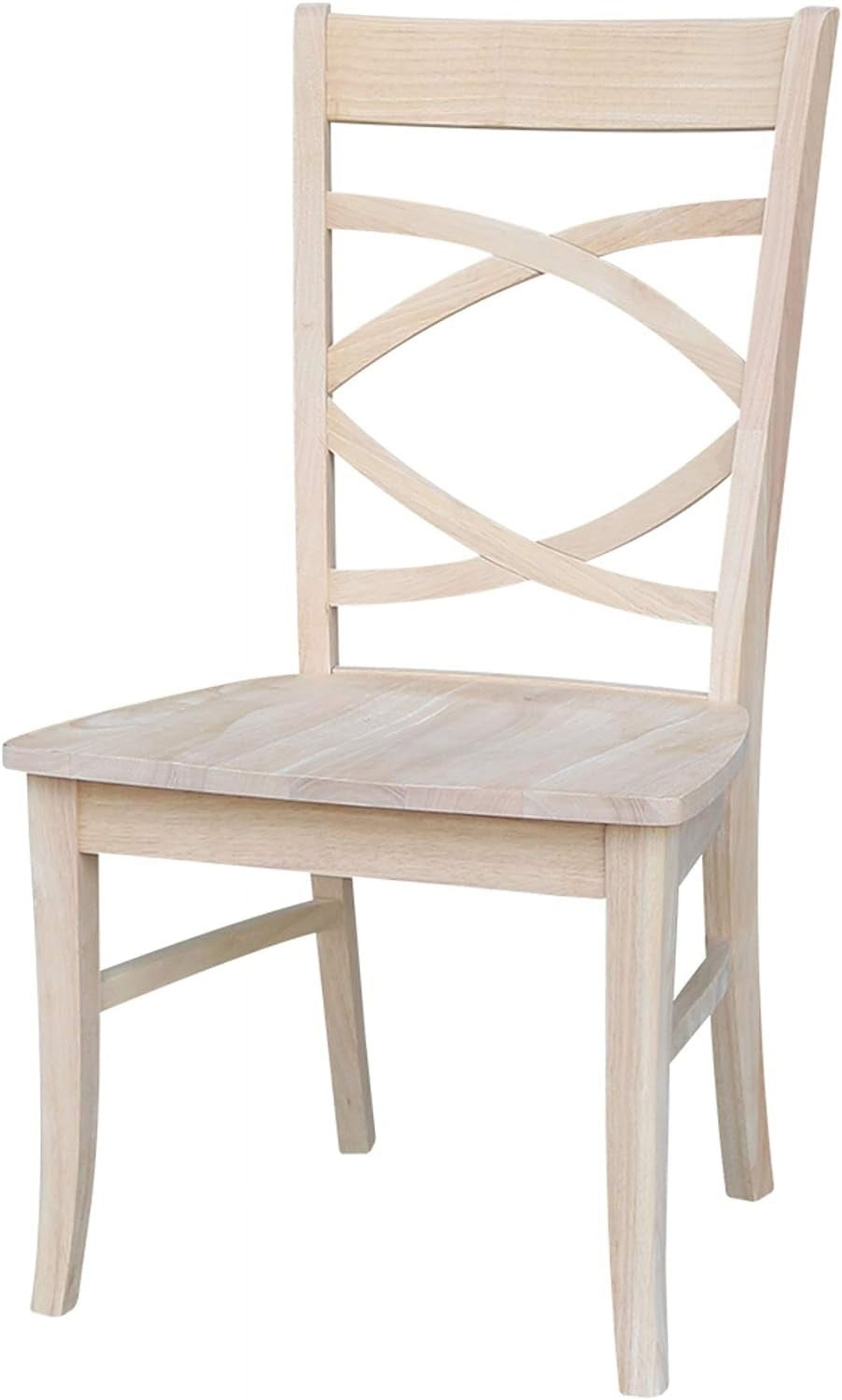 Milano High Cross-Back Beige Upholstered Dining Chair