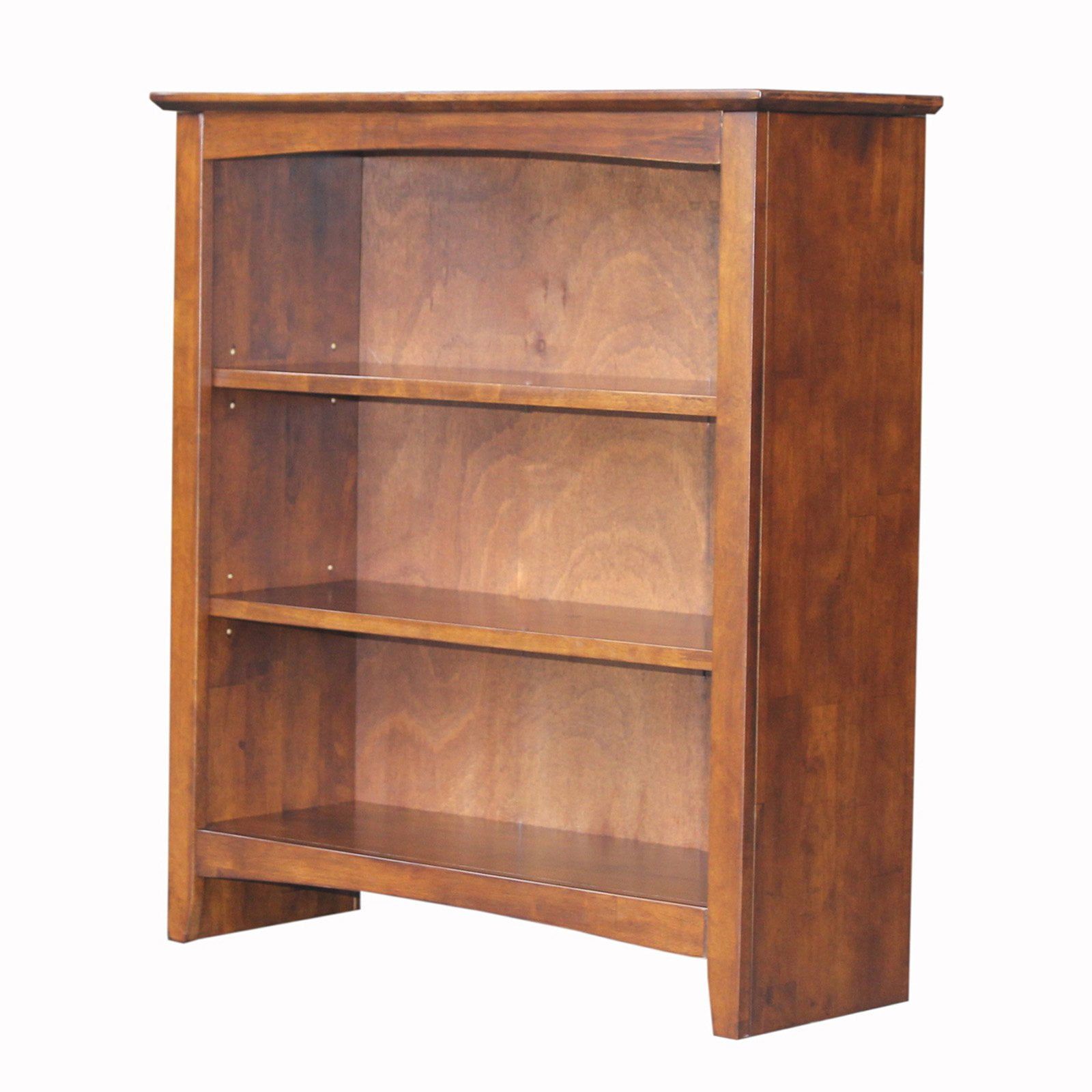 Transitional 60" Espresso Solid Wood Adjustable Bookcase