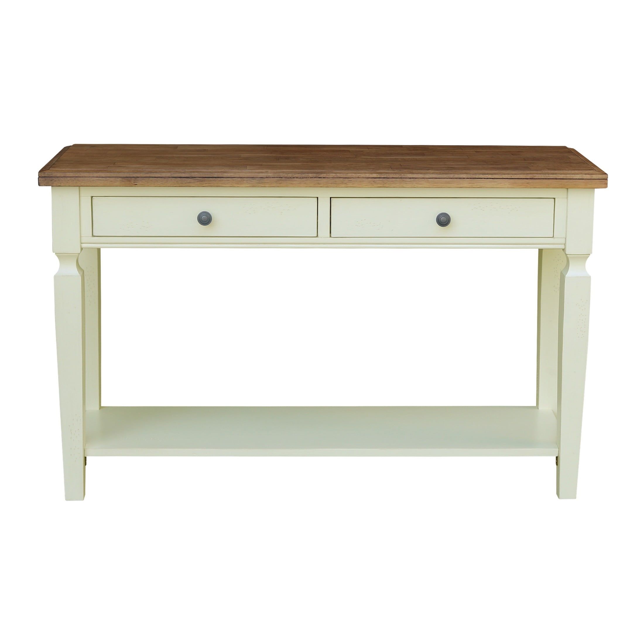 Vista Traditional Solid Wood Console with Storage in Hickory