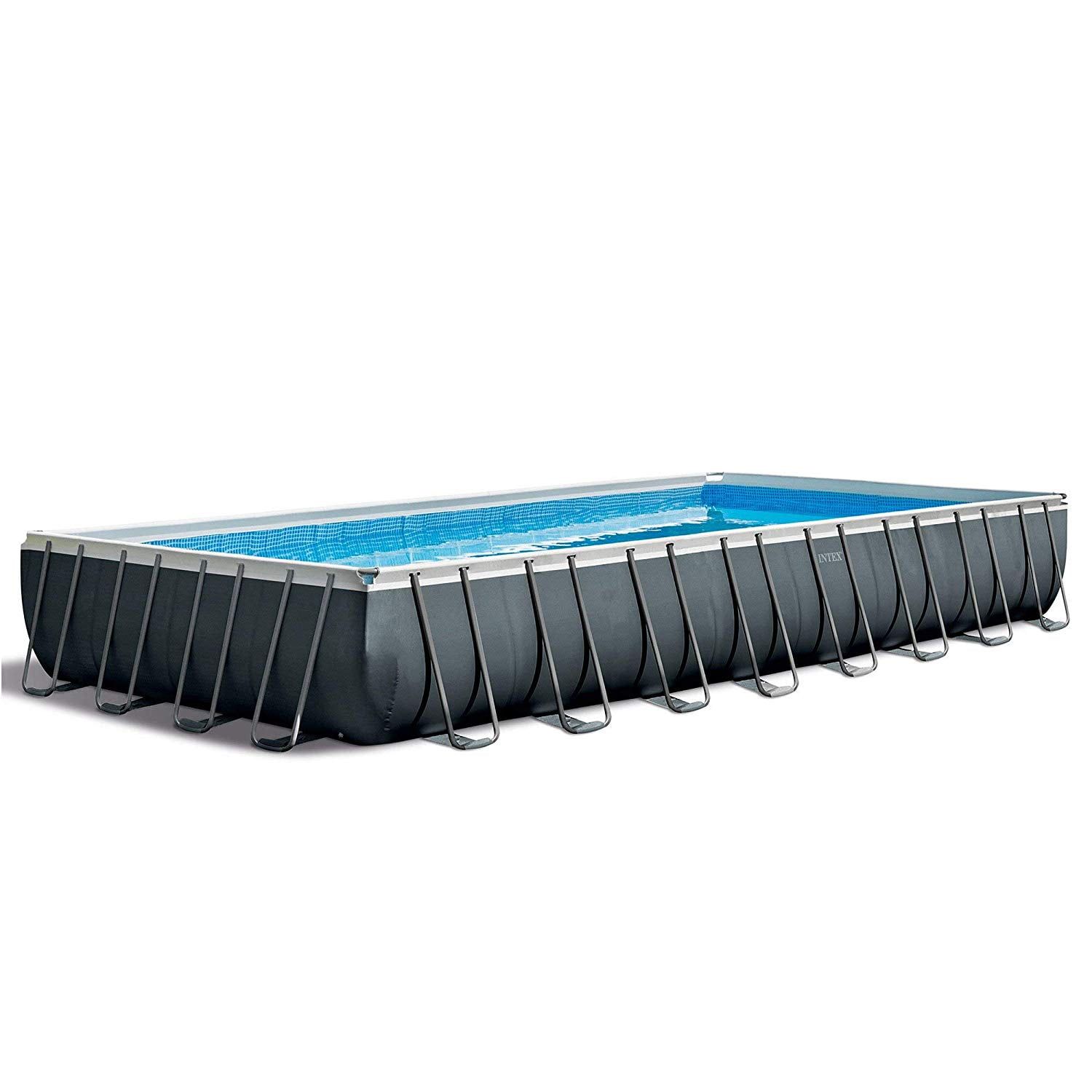 Intex 32' x 16' x 52" Gray Rectangular Ultra Frame Pool with Pump