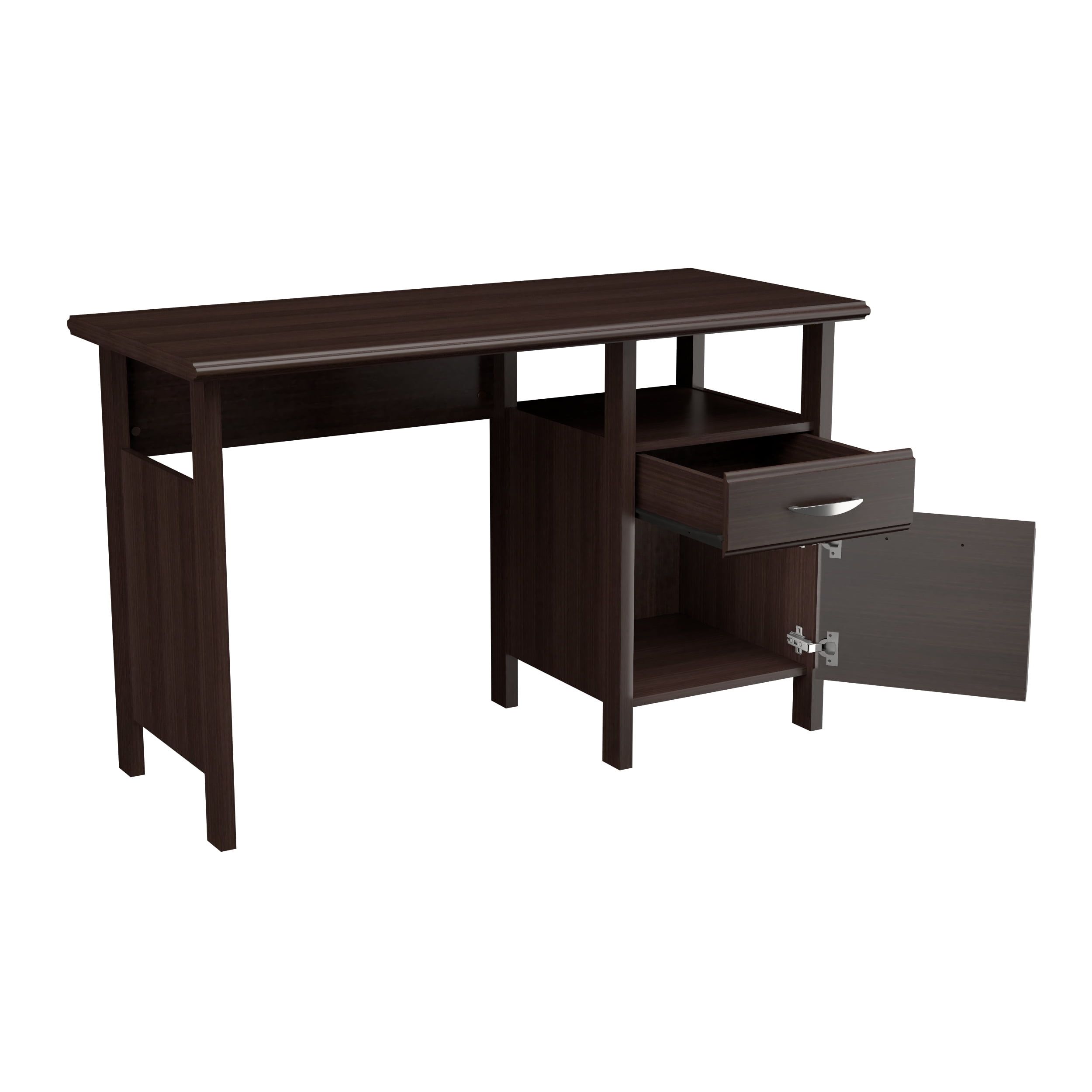 Espresso Contemporary Home Office Desk with File Drawer