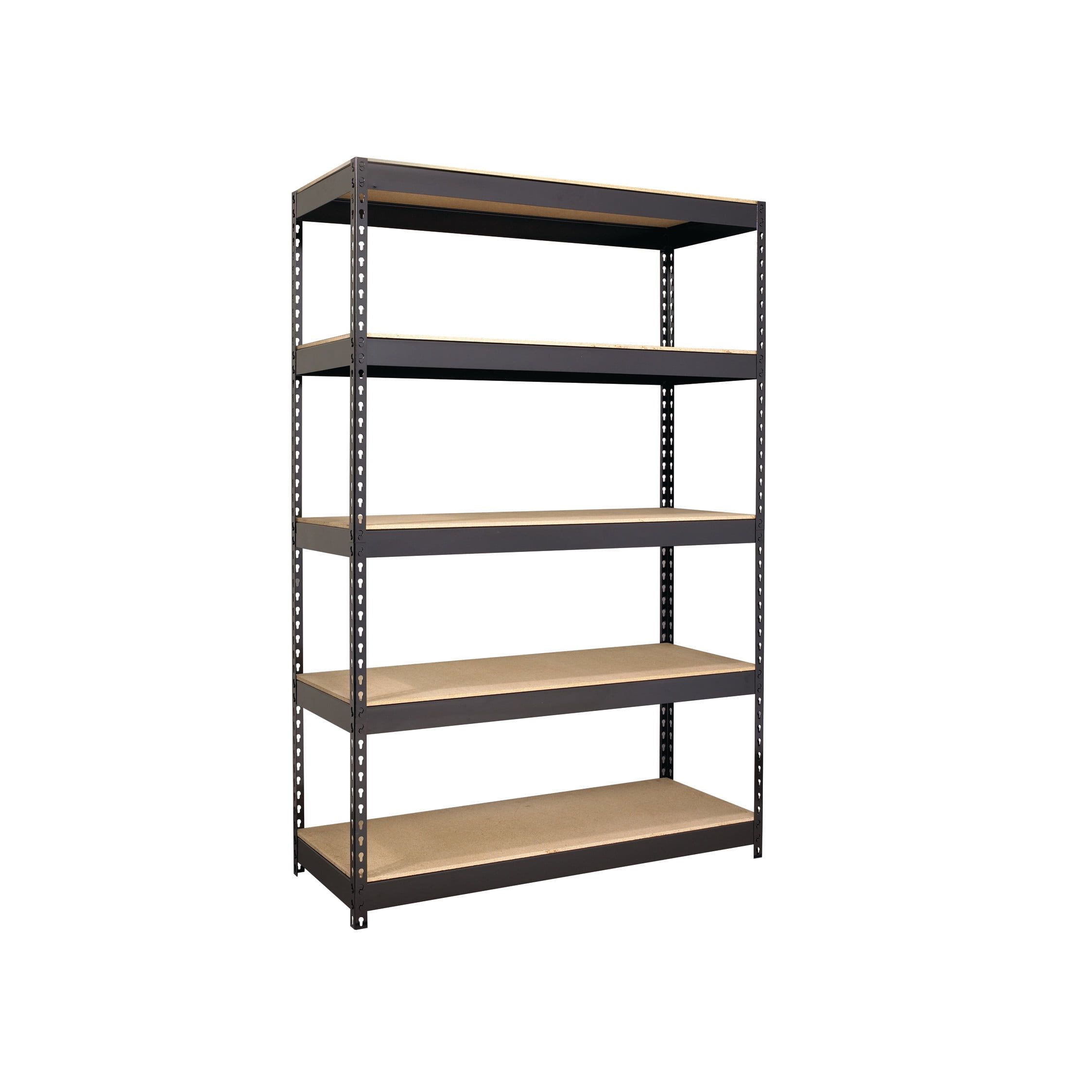 Black Steel 5-Shelf Heavy-Duty Storage Rack