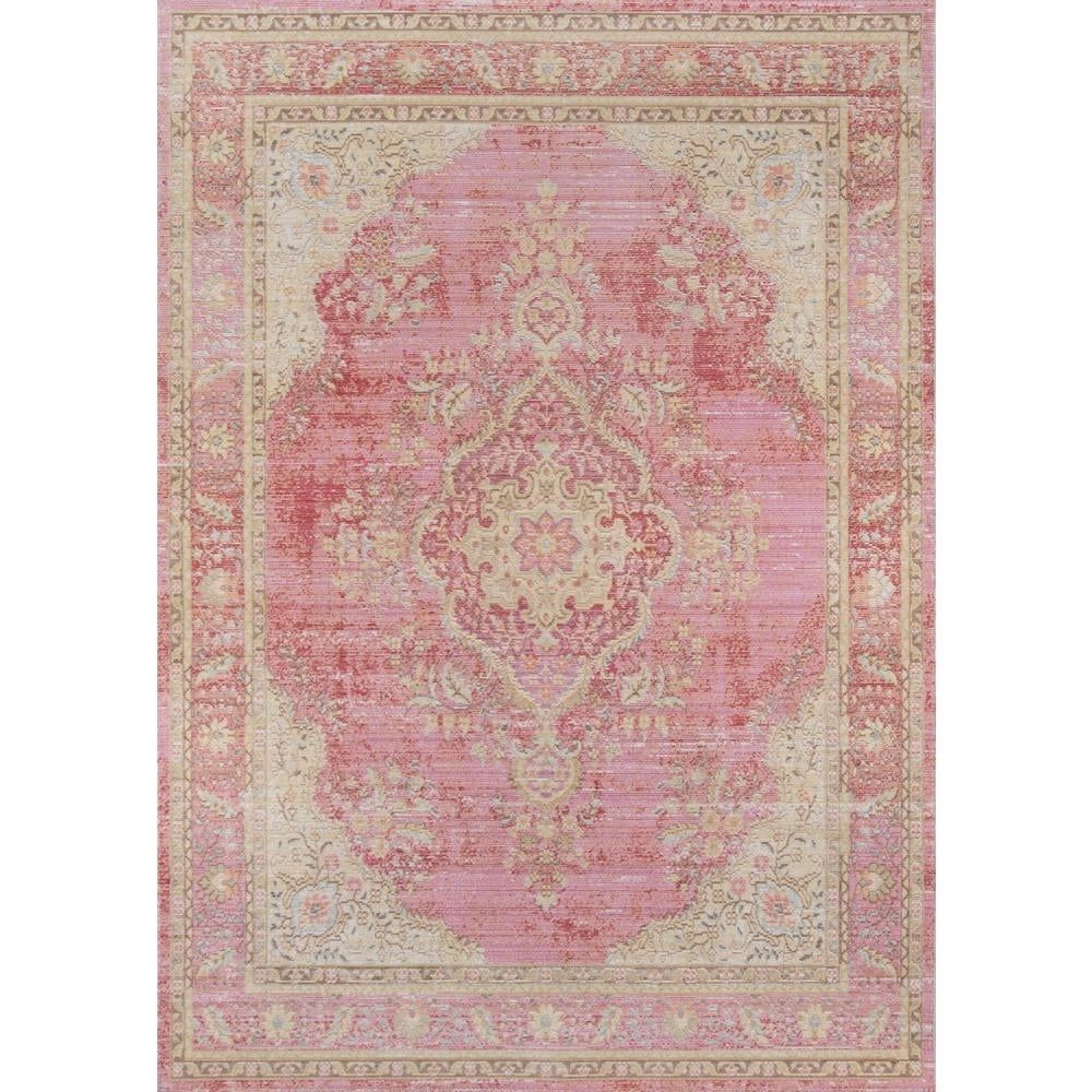 Serenity Pink Flat Woven Synthetic 4' x 6' Area Rug