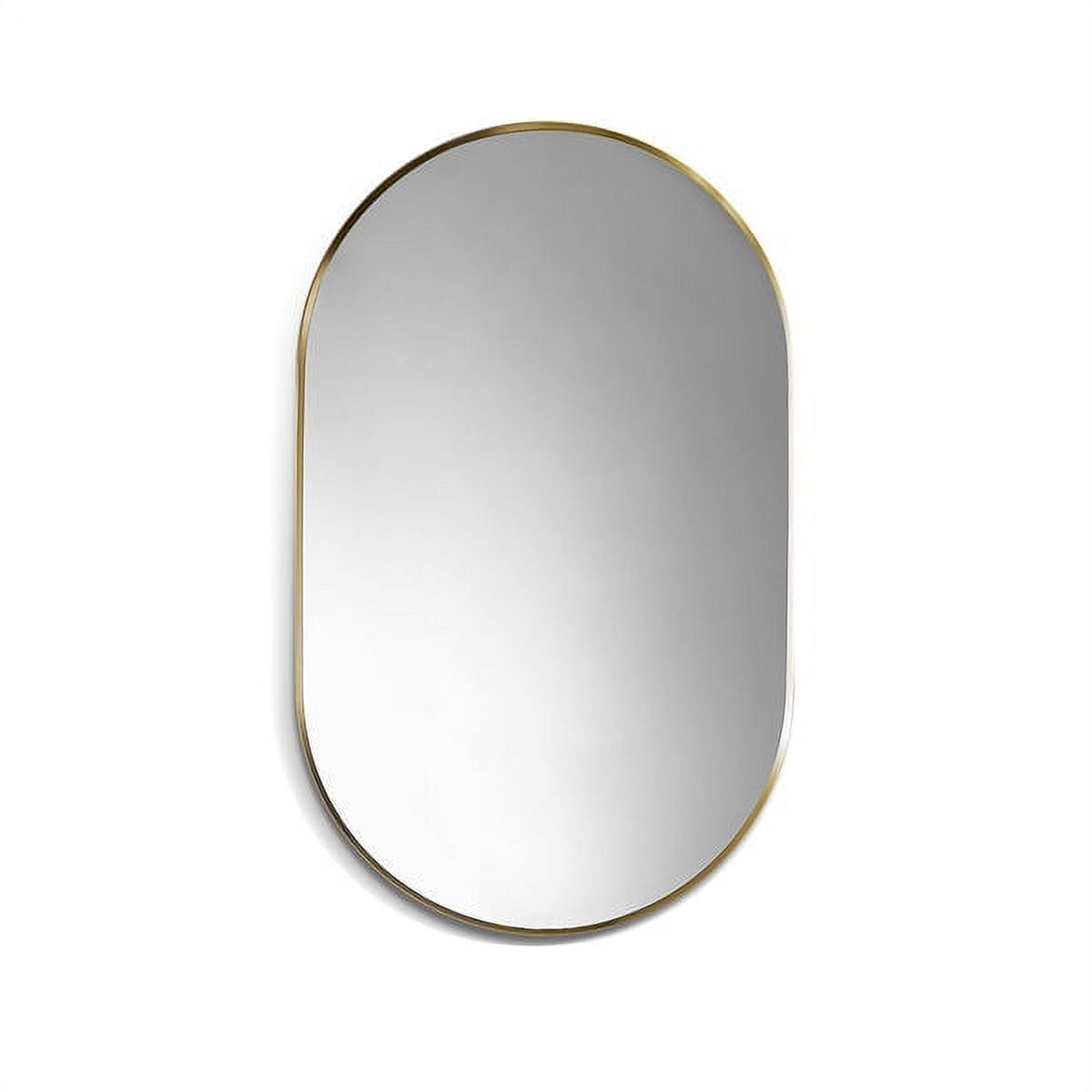 Ispra 36" Oval Bathroom Vanity Mirror in Brushed Gold