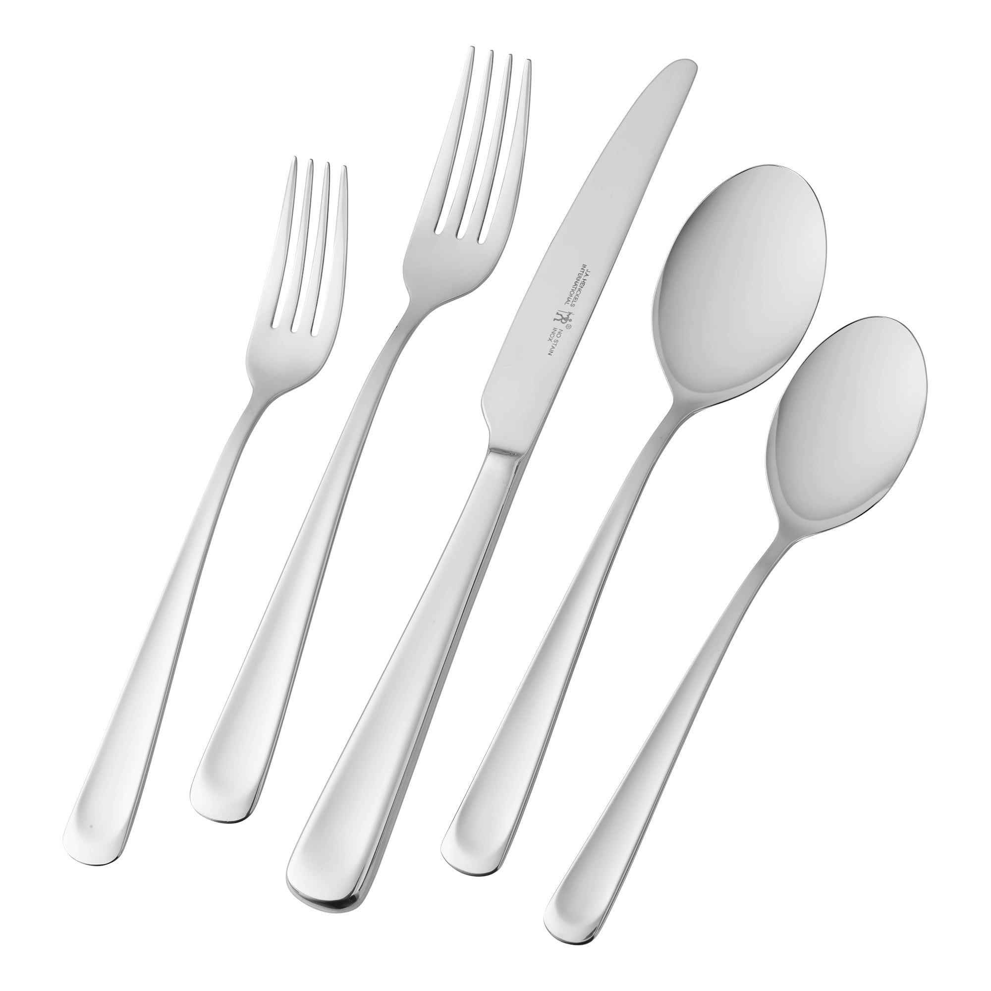 Silvano 45-Piece Stainless Steel Flatware Set with Mirror Finish