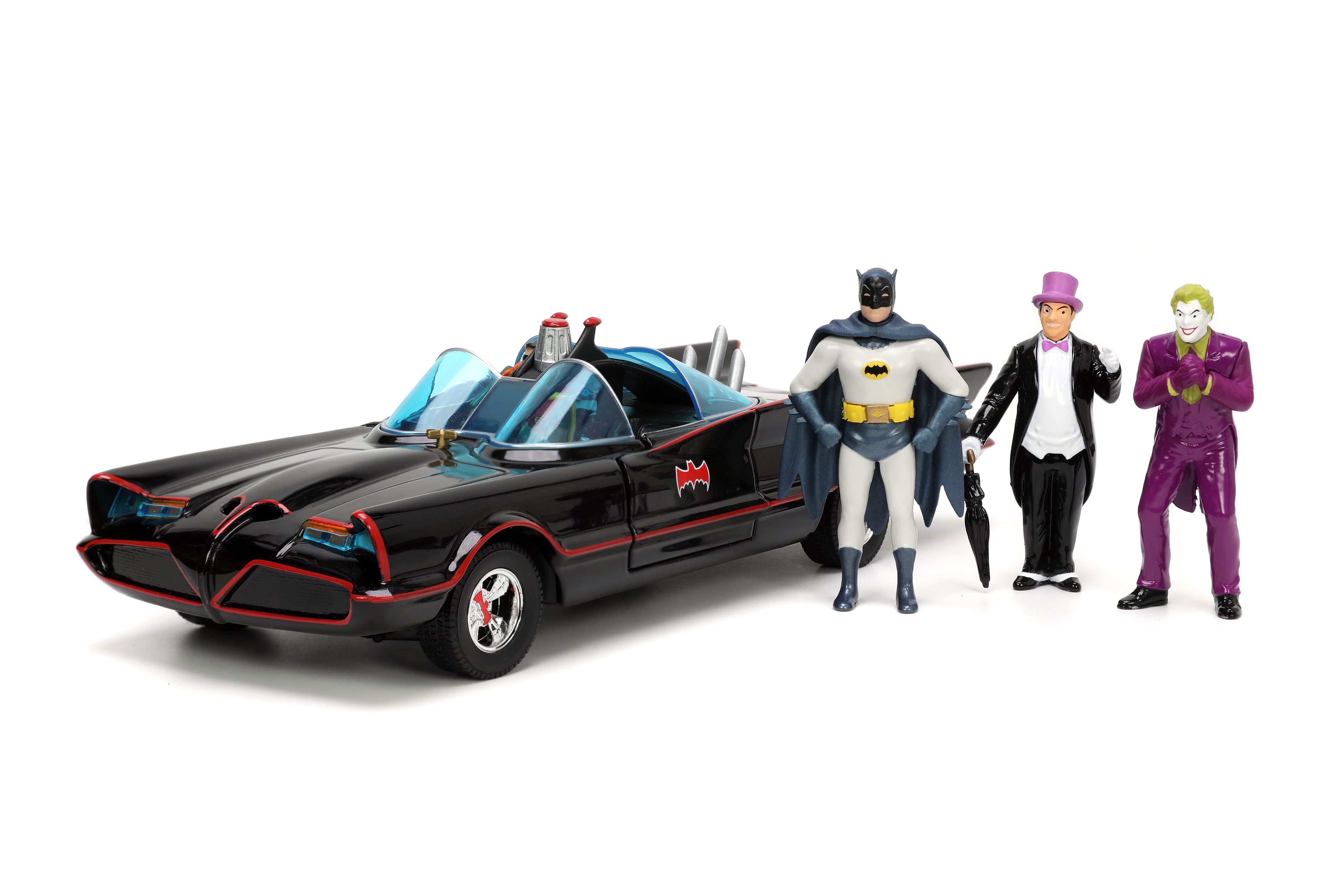 1966 Classic TV Series Batmobile with Batman and Villains Figures