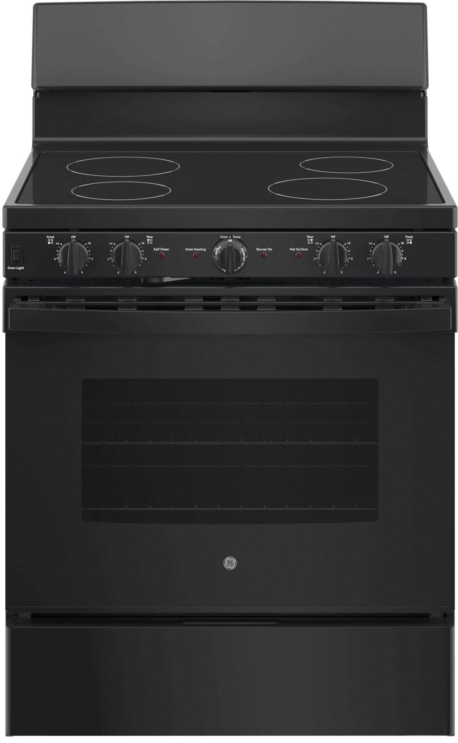 Black 30" Free-Standing Electric Range with Self-Cleaning Oven