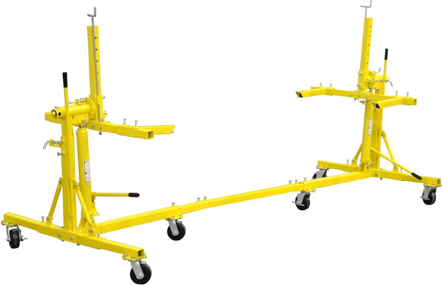 Yellow Heavy-Duty Steel Auto Rotisserie with Adjustable Height