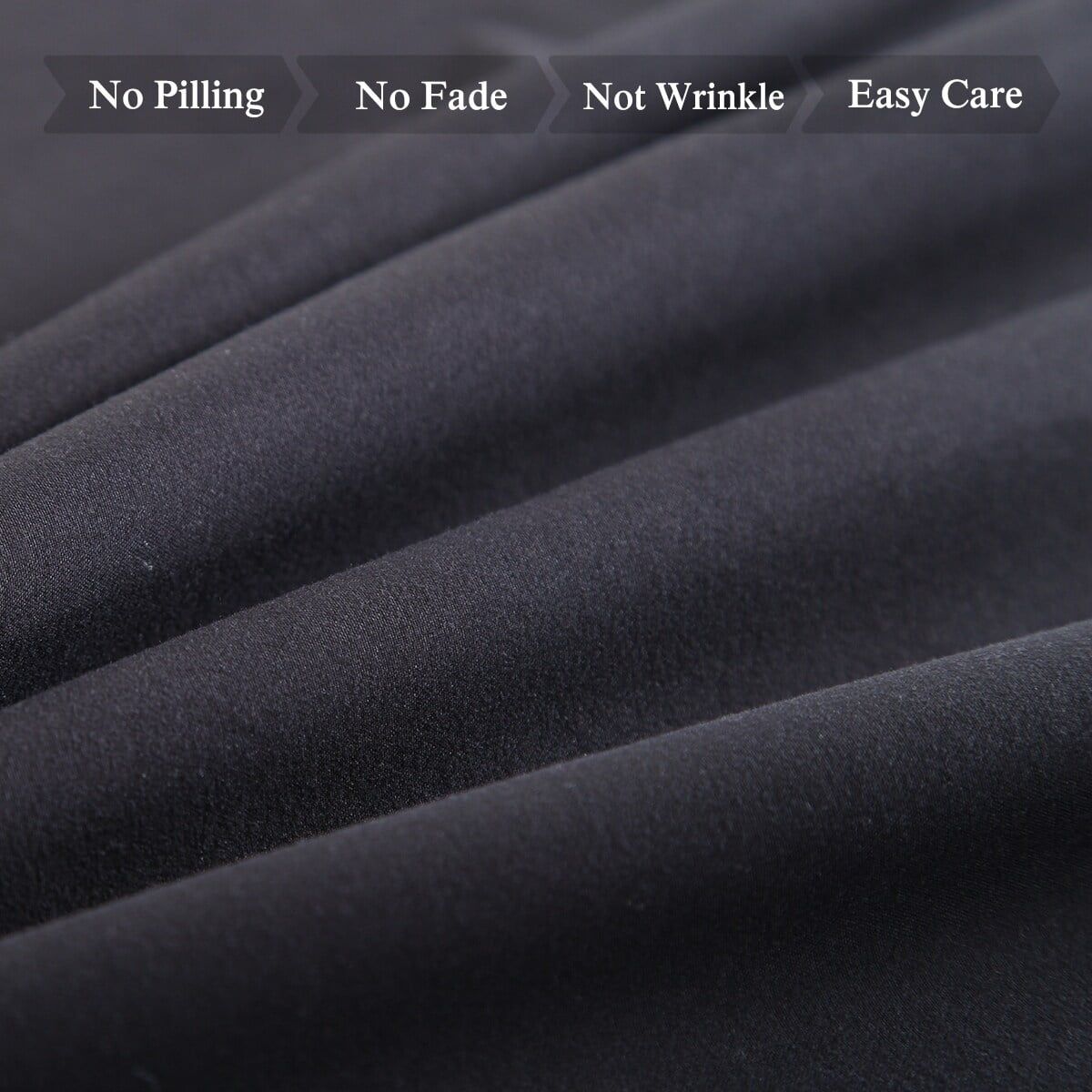 Black Queen Microfiber Deep Pocket Bed Sheet Set