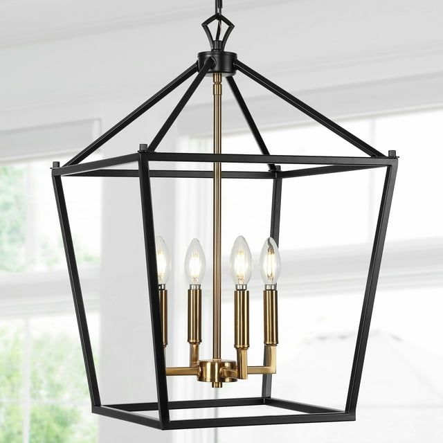 Marion 16'' Oil Rubbed Bronze and Brass Lantern Pendant