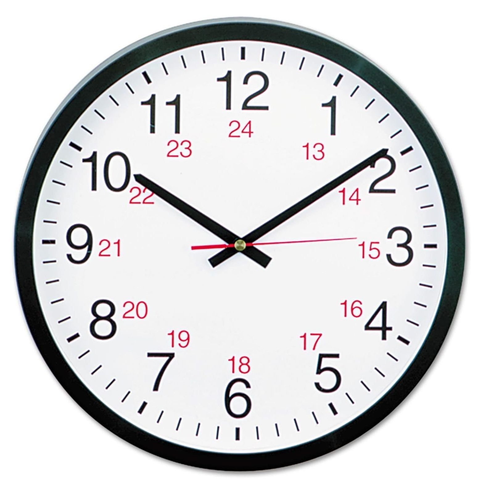 Black and White 12.5" Round Analog Wall Clock