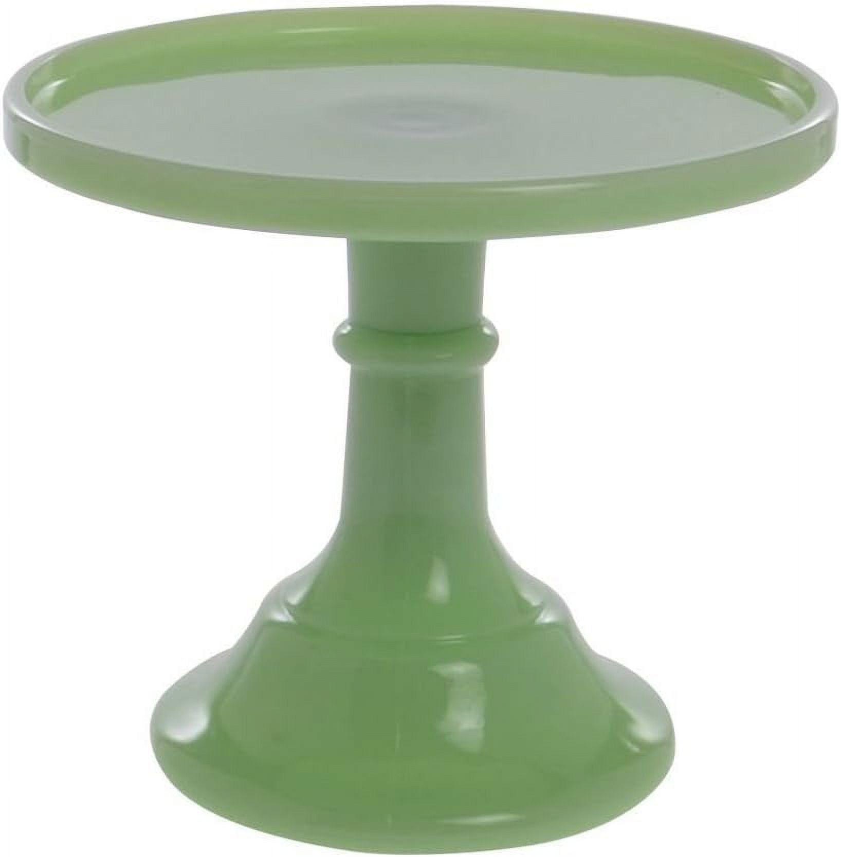 Jade Green 6" Glass Cake Stand