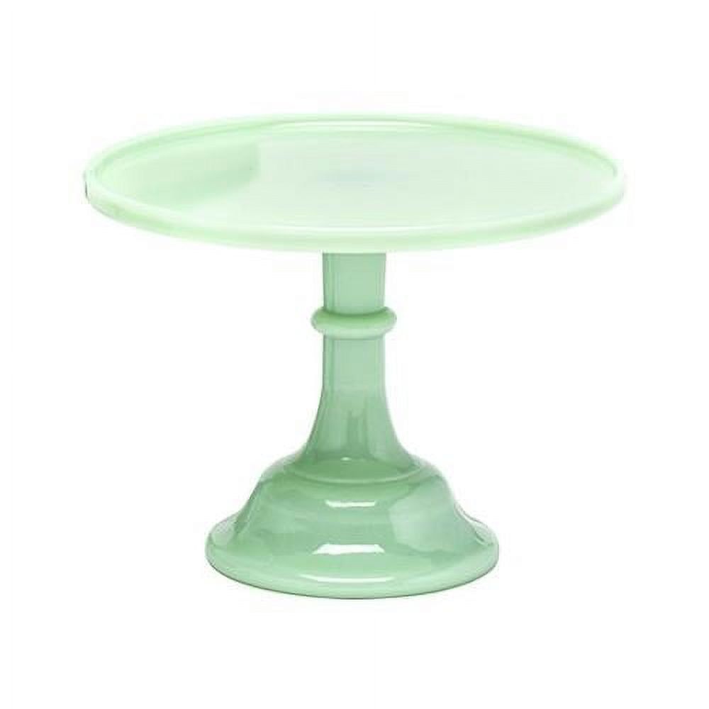 Jadeite Green Glass Pedestal Cake Stand, 9-inch