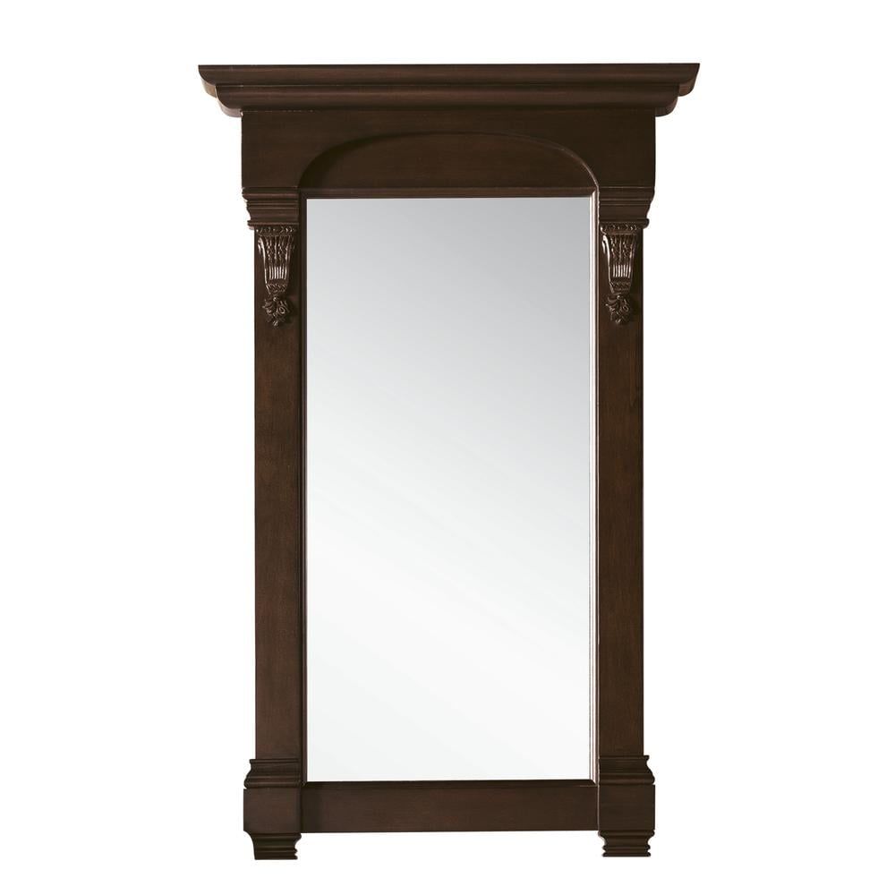 Traditional Silvered Oak Rectangular Bathroom Vanity Mirror 41"x26"