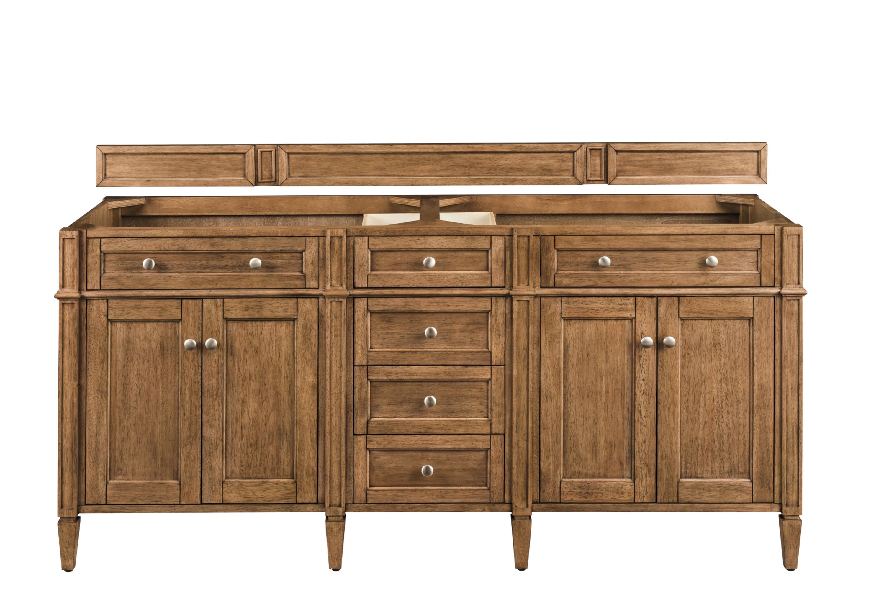 Brittany 72" Saddle Brown Double Freestanding Vanity Base